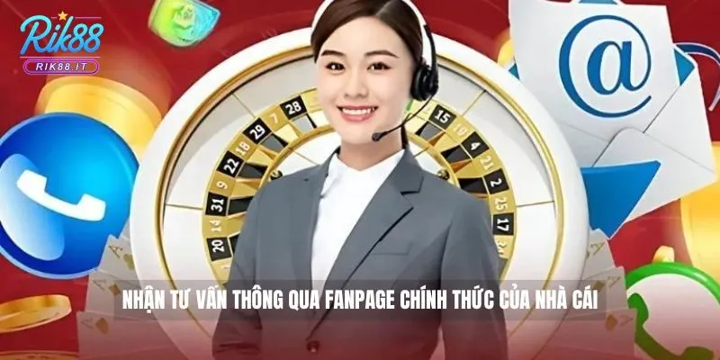 Nhận tư vấn thông qua fanpage chính thức của nhà cái