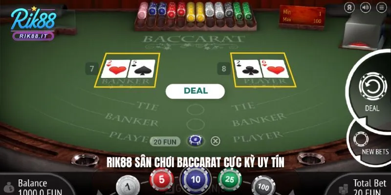 Rik88 sân chơi baccarat cực kỳ uy tín 